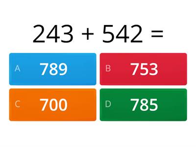 Addition 3- 4 digit numbers