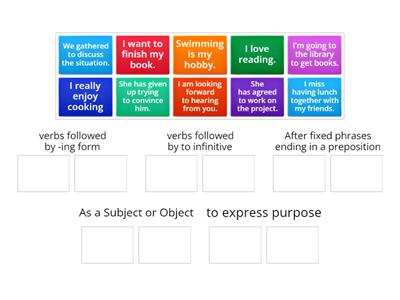 -ing form vs infinitive