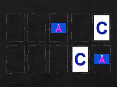 Capital letter A-E Memory Games