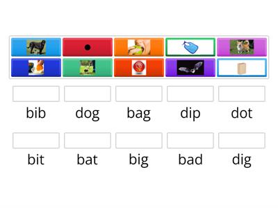 CVC Words beginning with b and d