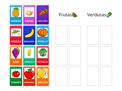 Clasifico frutas y verduras