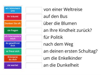 Saksa - Verben mit Präpositionen