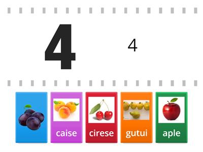 Fructe si numere (1-5)