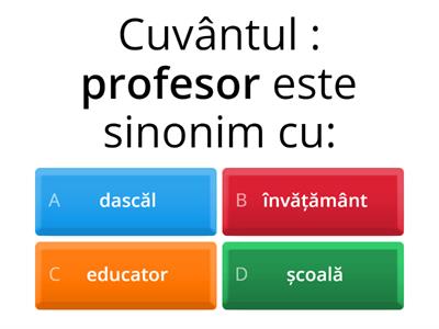 Sinonime și Antonime - Resurse Didactice