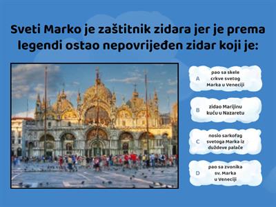 SVETI MARKO EVANĐELIST - KVIZ