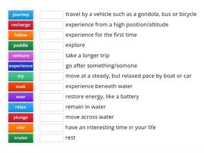 Travel (experience) verbs