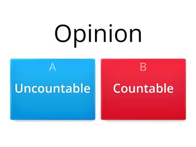 Countable and uncountable 