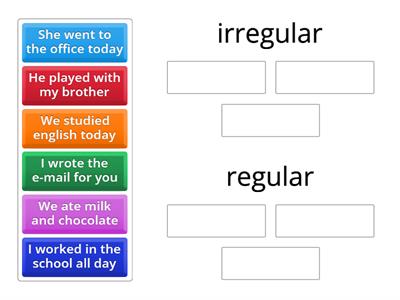Simple Past ( regular and irregular verbs)