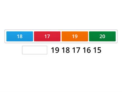 مفهوم خط الاعداد: قبل / بعد  من 10 الى 20