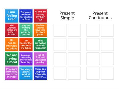 Present Simple vs Continuous