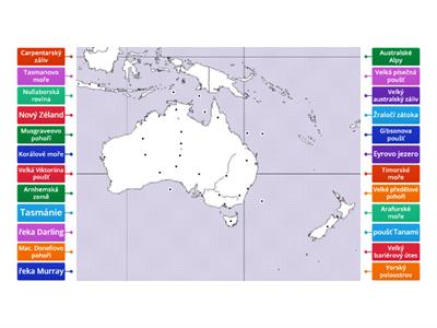 Slepá mapa Austrálie