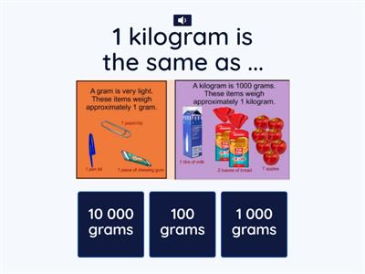 Kilograms and Grams