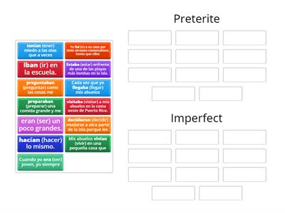 Preterite Vs Imperfect - Teaching Resources