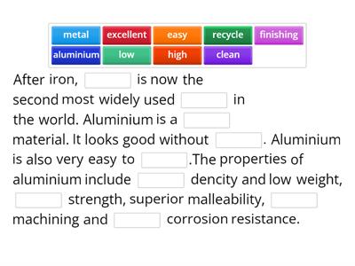 Aluminium(Module 2 lesson 2.4)