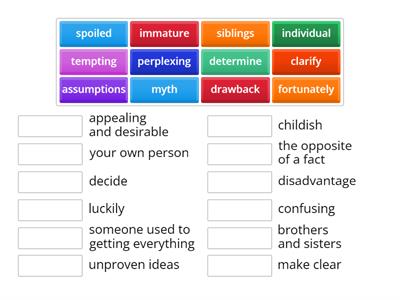 Words for Birth Order and Personality