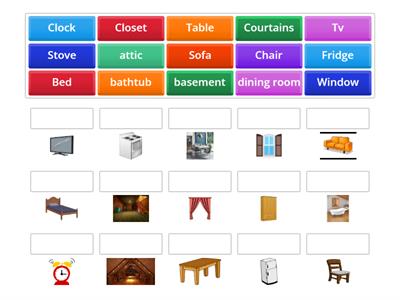 HOUSE/FURNITURE VOCABULARY