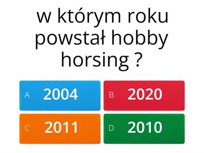 hobby horse QUIZ trudny