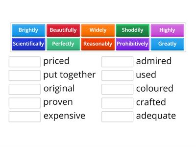 Describing objects: collocations