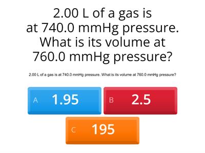 QUIZ On Gas laws