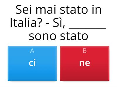 pronomi CI e NE 