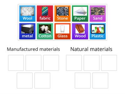 Natural and manufactured materials