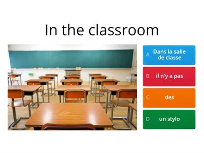  Dans la classe...