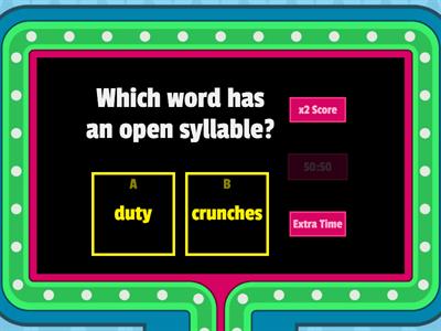 5.3 Find the Open Syllable 