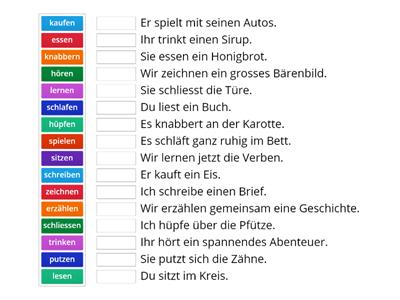 Welches Verb wird verwendet?