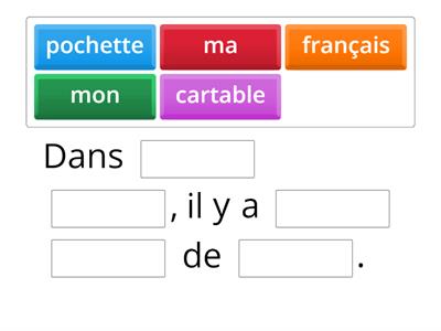 Possessifs et objets du cartable - Year 6 - Amis et Compagnie 1