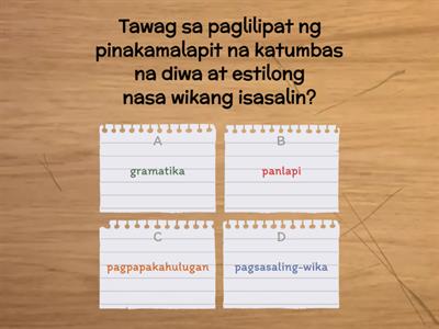 Pagtataya sa Pagsasaling-wika