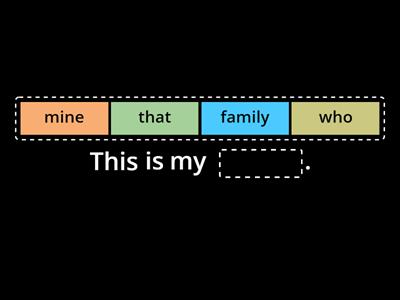 3 GRADE UNIT 2 FAMILY -- SENTENCES