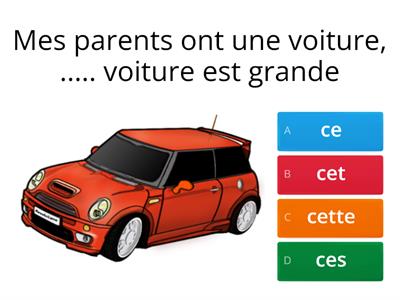 Les adjectifs demonstratifs