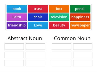Types of nouns sort 