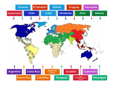 Spanish Speaking Countries/Lugares donde se habla espanol