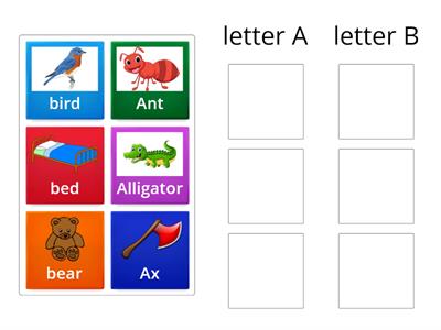 Letter A and B