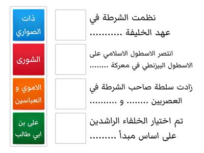 تدريب 3 - درس 3 (روائع الحضارة الاسلامية - الحكم و الادارة ) - وحدة 4 - تاريخ - دراسات اجتماعية - الصف الثاني الاعدادي 