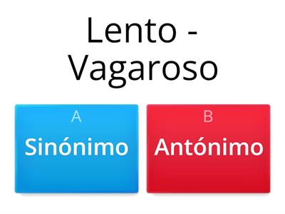 Sinónimos/Antónimos