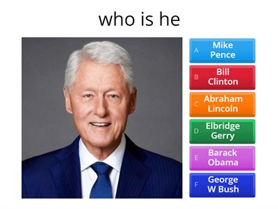 Bill Clinton presidents quiz