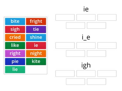 Sort /ie/ words
