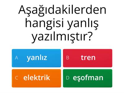türkçe    yazım yanlışı