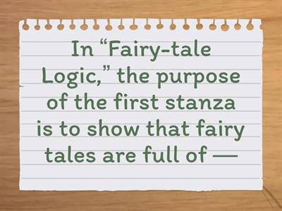 Archetype/Fairy Tale Logic Selection Test Review