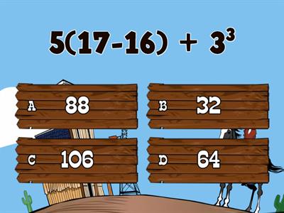 Order of Operations with Exponents