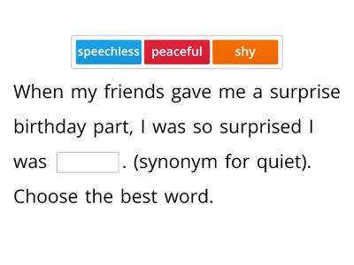 Synonyms - Context Clues
