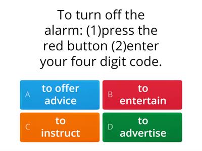 Purpose of text examples