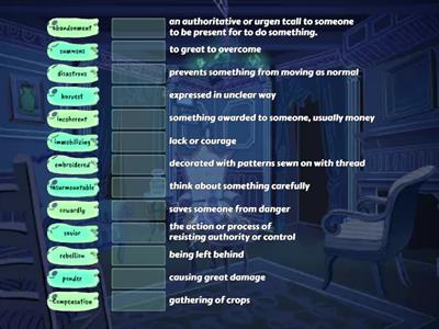 Hunger Games Vocabulary - Chapters 3 & 4