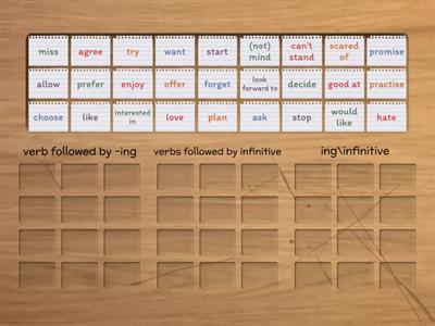 gg4 unit 6 verbs followed by -ing, infinitive