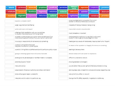 Advanced English vocabulary