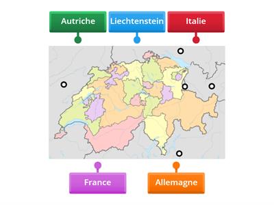 Les pays voisins de la Suisse