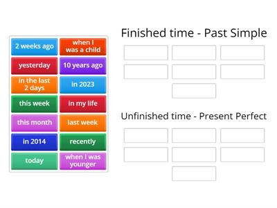 Present Perfect vs Past Simple, Times