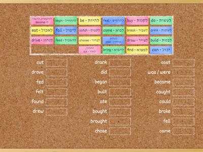 Irregular Verbs - B-F